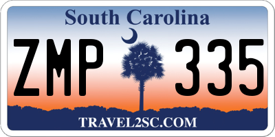 SC license plate ZMP335