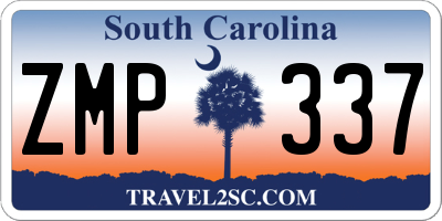 SC license plate ZMP337