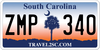 SC license plate ZMP340