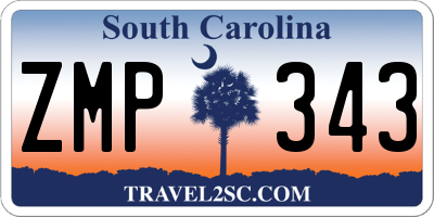 SC license plate ZMP343
