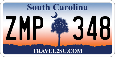 SC license plate ZMP348
