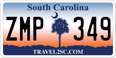 SC license plate ZMP349