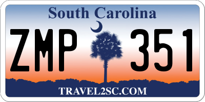 SC license plate ZMP351