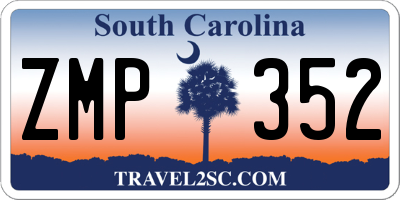 SC license plate ZMP352