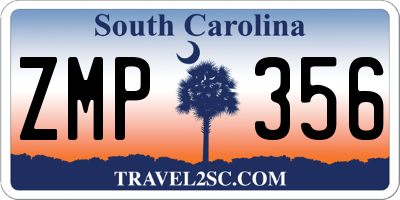 SC license plate ZMP356