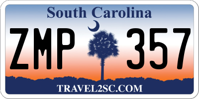 SC license plate ZMP357