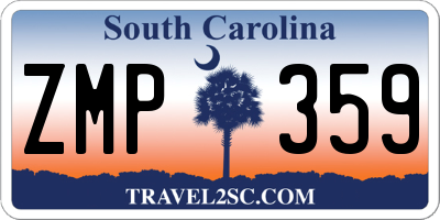 SC license plate ZMP359
