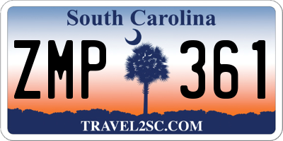 SC license plate ZMP361
