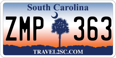 SC license plate ZMP363