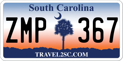 SC license plate ZMP367