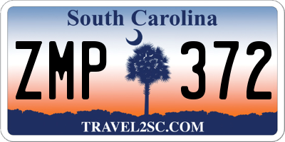 SC license plate ZMP372