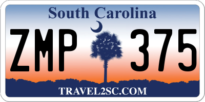 SC license plate ZMP375