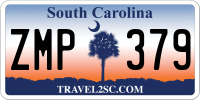 SC license plate ZMP379