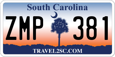 SC license plate ZMP381