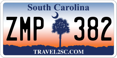 SC license plate ZMP382