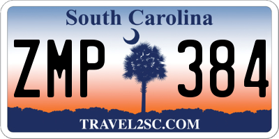 SC license plate ZMP384