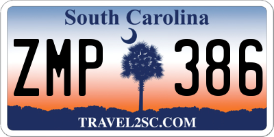 SC license plate ZMP386