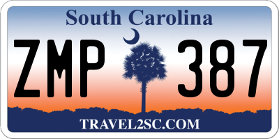 SC license plate ZMP387