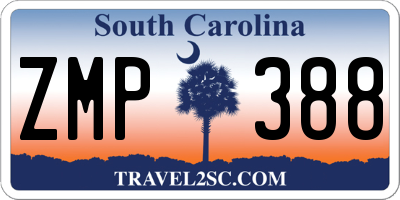SC license plate ZMP388