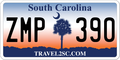 SC license plate ZMP390