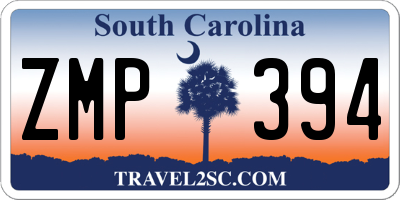 SC license plate ZMP394