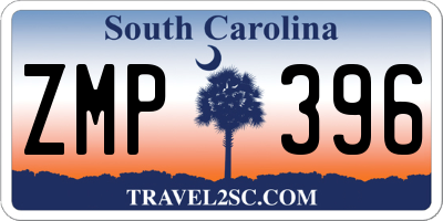 SC license plate ZMP396