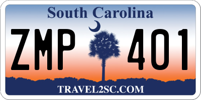 SC license plate ZMP401