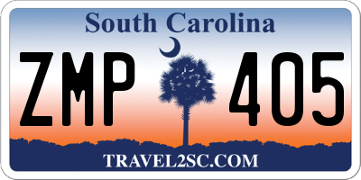 SC license plate ZMP405