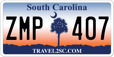 SC license plate ZMP407