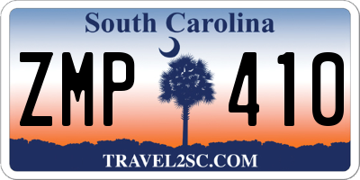 SC license plate ZMP410