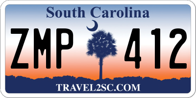 SC license plate ZMP412