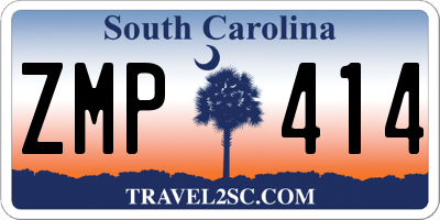 SC license plate ZMP414