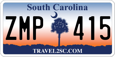 SC license plate ZMP415