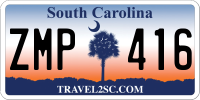 SC license plate ZMP416