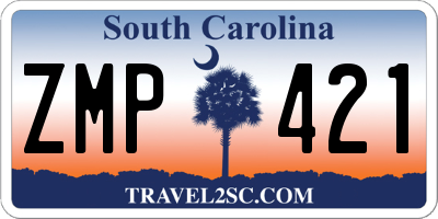 SC license plate ZMP421