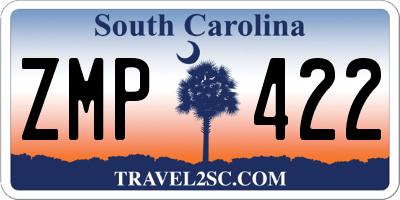 SC license plate ZMP422