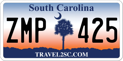 SC license plate ZMP425