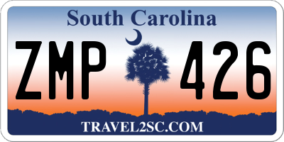 SC license plate ZMP426