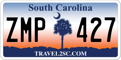 SC license plate ZMP427