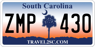 SC license plate ZMP430