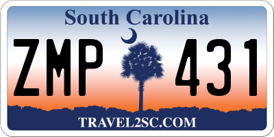 SC license plate ZMP431