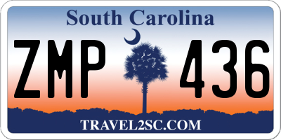 SC license plate ZMP436