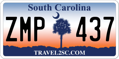 SC license plate ZMP437