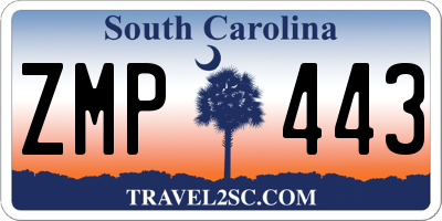 SC license plate ZMP443