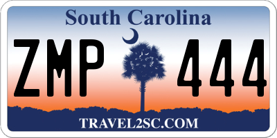 SC license plate ZMP444