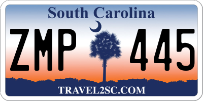 SC license plate ZMP445