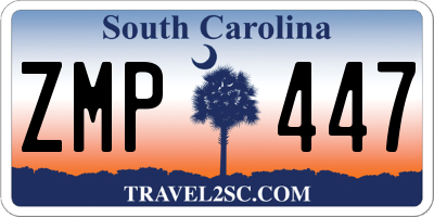 SC license plate ZMP447