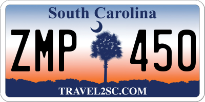 SC license plate ZMP450