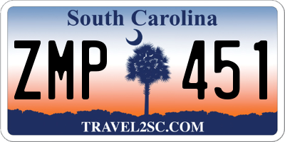 SC license plate ZMP451