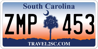 SC license plate ZMP453
